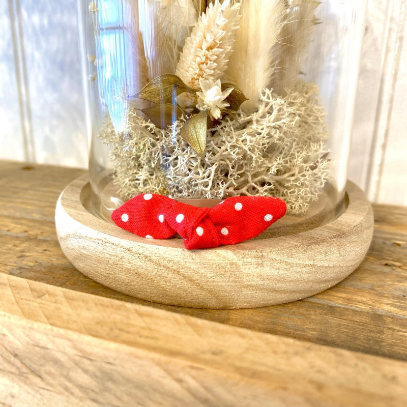 Barrette bébé anti glisse Rouge à pois