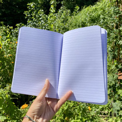 cahier fleur liberty page vierge ou page lignée fait main en France