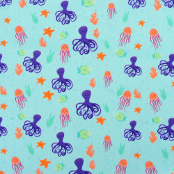 Bavoir à élastique BIO Pieuvre