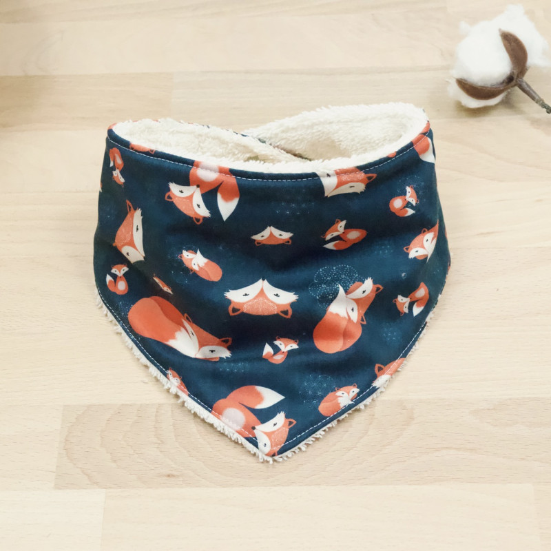 bandana bavoir Bio Renard fleur de vie